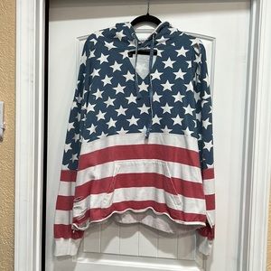 Americana Distressed Flag Hoodie